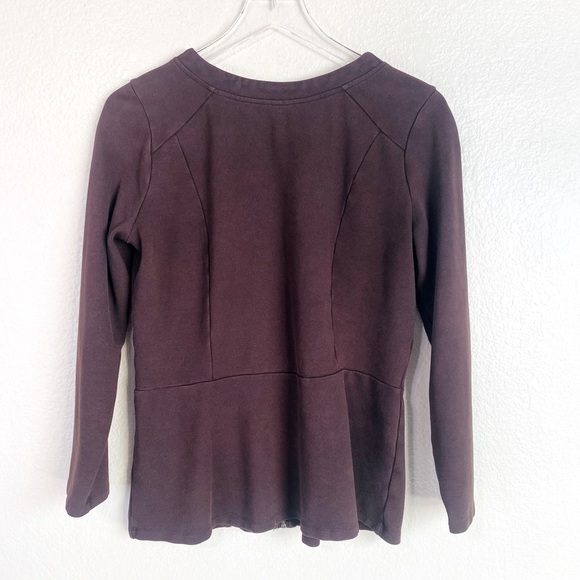 Ruby Ribbon Brown Mink Ponte Knit Full Zip Jacket Size S - Picture 2 of 4